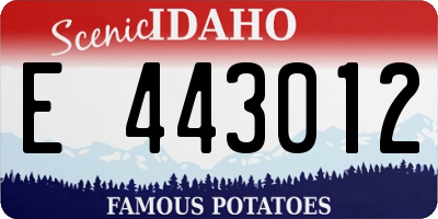 ID license plate E443012