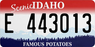 ID license plate E443013