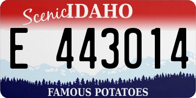 ID license plate E443014