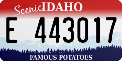 ID license plate E443017