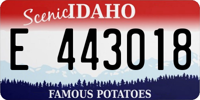 ID license plate E443018