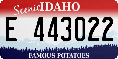 ID license plate E443022