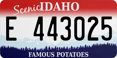 ID license plate E443025