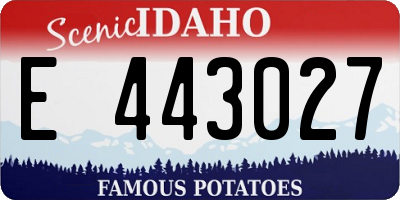 ID license plate E443027
