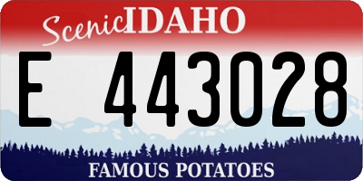 ID license plate E443028