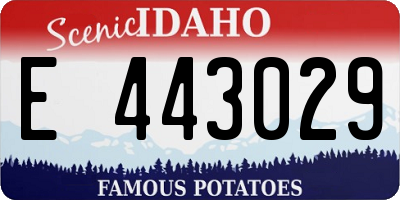 ID license plate E443029