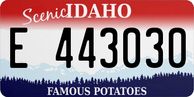 ID license plate E443030