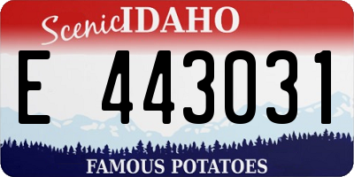 ID license plate E443031