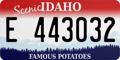 ID license plate E443032