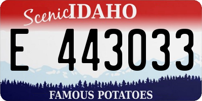 ID license plate E443033