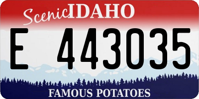 ID license plate E443035