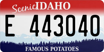ID license plate E443040