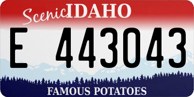 ID license plate E443043