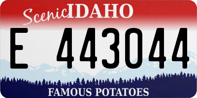ID license plate E443044