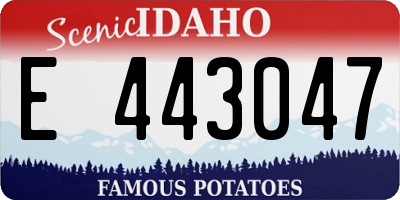 ID license plate E443047
