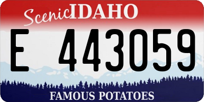 ID license plate E443059