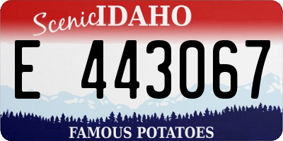 ID license plate E443067