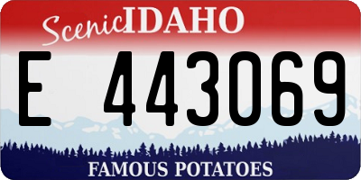ID license plate E443069