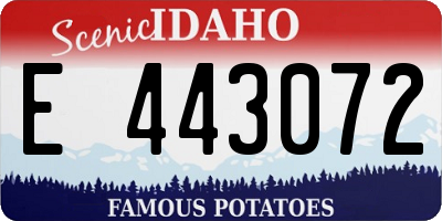 ID license plate E443072