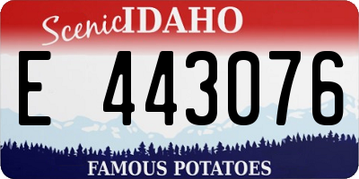 ID license plate E443076