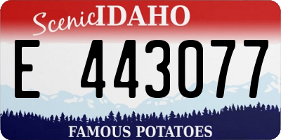 ID license plate E443077