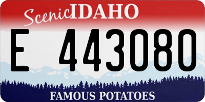ID license plate E443080