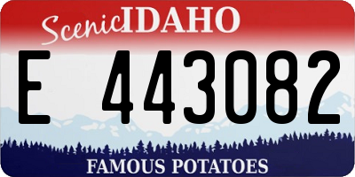 ID license plate E443082