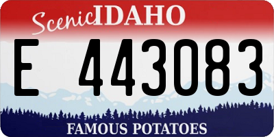 ID license plate E443083