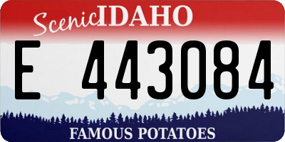 ID license plate E443084