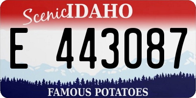ID license plate E443087
