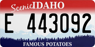 ID license plate E443092