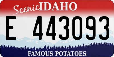 ID license plate E443093