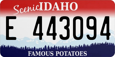 ID license plate E443094