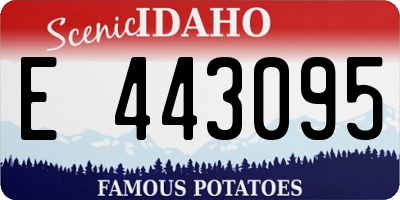 ID license plate E443095