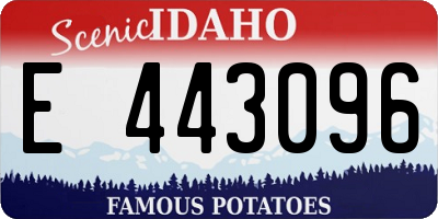 ID license plate E443096