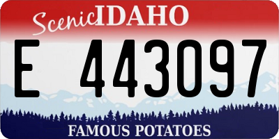 ID license plate E443097