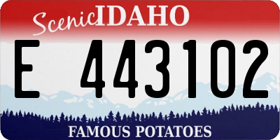 ID license plate E443102