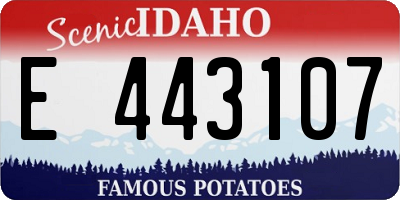 ID license plate E443107