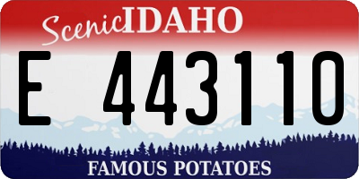 ID license plate E443110