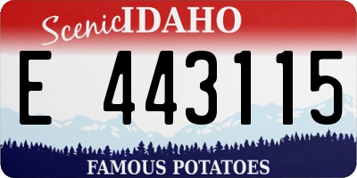 ID license plate E443115