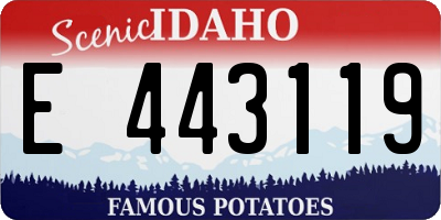 ID license plate E443119