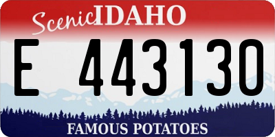 ID license plate E443130