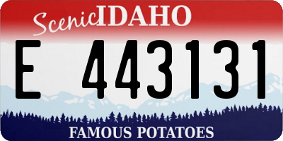 ID license plate E443131