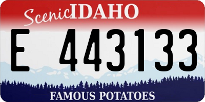 ID license plate E443133