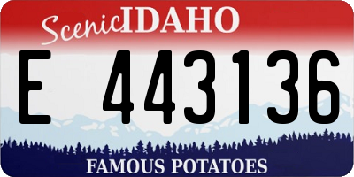 ID license plate E443136