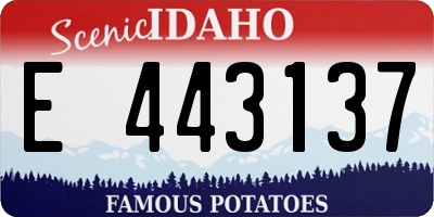 ID license plate E443137
