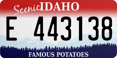 ID license plate E443138