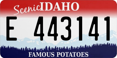 ID license plate E443141