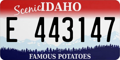 ID license plate E443147