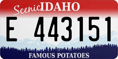 ID license plate E443151